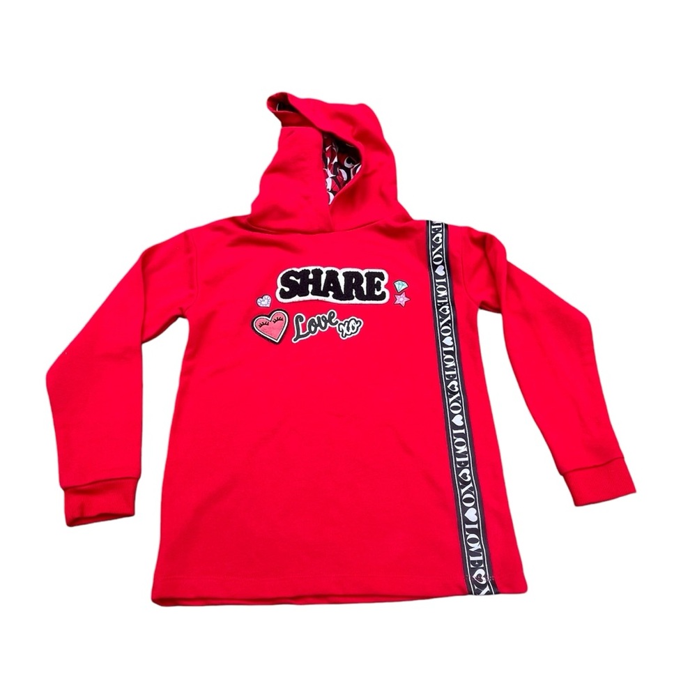 365 Kids From Garanimals Girls Size 7 Red Hooded Fleece Pullover